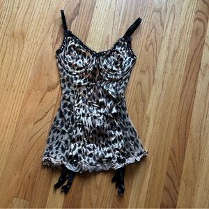 Vintage Victoria’s Secret gold & black leopard print lingerie